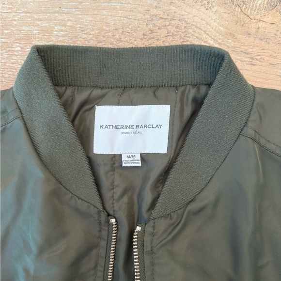 Katherine Barclay long bomber jacket M army green - Picture 4 of 6